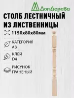 Столб лиственница 80 х 80 х 1150  граненый