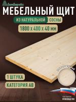 Мебельный щит хв кат. АВ 1800 х 400 х 40