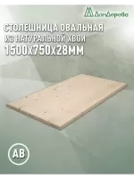 Столешница прямоугольная хв. кат. АВ 1500 х 750 х 28