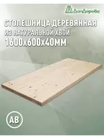 Столешница прямоугольная хв. кат. АВ 1600 х 600 х 40