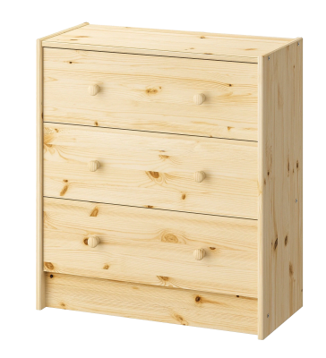 Комод ИКЕА РАСТ 3 ящика 62х30х70
