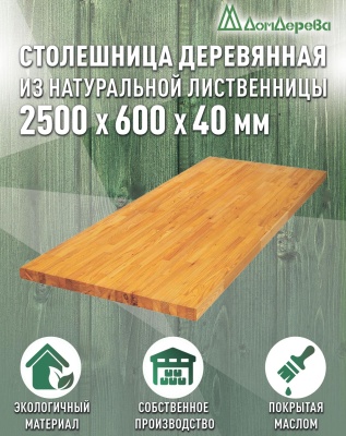 Столешница для кухни листв. покрытая маслом 2500 х 600 х 40