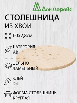 Столешница круглая хв. кат. АВ D  600 х 28