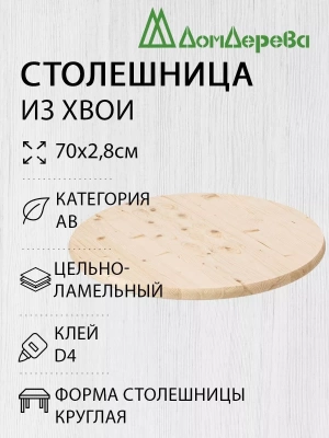 Столешница круглая хв. кат. АВ D  700 х 28